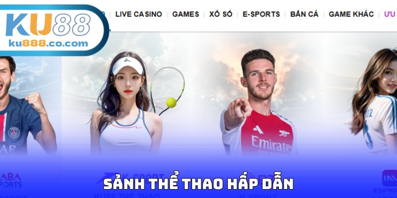 Sảnh thể thao hấp dẫn
